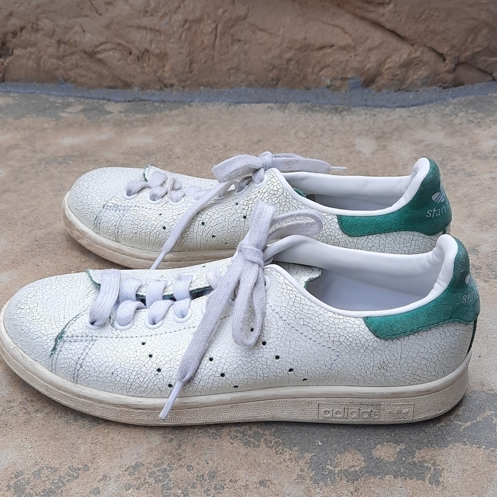 Adidas Stan Smith green white crackle LE sneakers - Picture 4 of 12